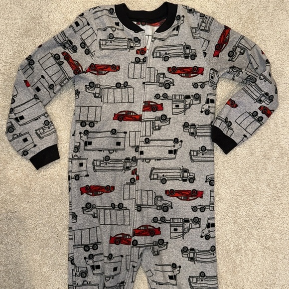 One piece car themed footie for boys (sz 10) - Picture 2 of 5